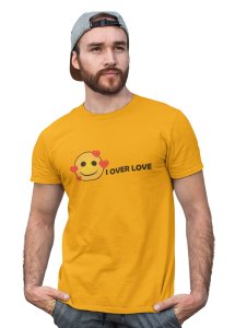 I Over Love Emoji T-shirt (Yellow) - Clothes for Emoji Lovers - Suitable for Fun Events - Foremost Gifting Material for Your Friends and Close Ones