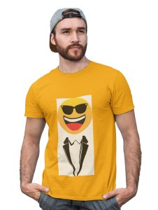 Real Gentleman Emoji T-shirt (Yellow) - Clothes for Emoji Lovers - Suitable for Fun Events - Foremost Gifting Material for Your Friends and Close Ones