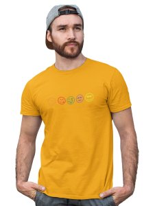 Five Colour Shaded Shapes Emojis T-shirt (Yellow) - Clothes for Emoji Lovers - Suitable for Fun Events - Foremost Gifting Material for Your Friends and Close Ones