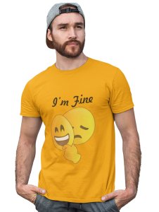 Hidden Feeling Emoji T-shirt (Yellow) - Clothes for Emoji Lovers - Suitable for Fun Events - Foremost Gifting Material for Your Friends and Close Ones
