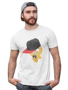 Holding a Mobile Emoji T-shirt (White) - Clothes for Emoji Lovers -Foremost Gifting Material for Your Friends and Close Ones
