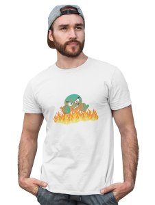 Come On, Cross The Fire Emoji T-shirt (White) - Clothes for Emoji Lovers - Suitable for Fun Events - Foremost Gifting Material for Your Friends and Close Ones