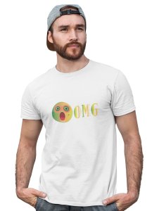 Shocked Emoji Printed T-shirt (White) - Clothes for Emoji Lovers -Foremost Gifting Material for Your Friends and Close Ones