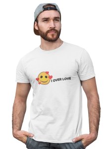 I Over Love Emoji T-shirt (White) - Clothes for Emoji Lovers -Foremost Gifting Material for Your Friends and Close Ones