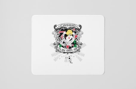 Casino, A White Girl Looking Lefts - Printed Animated Mousepads