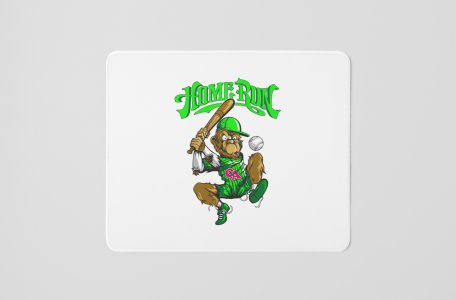 Home Run, Monkey Playing- Printed Animated Mousepads