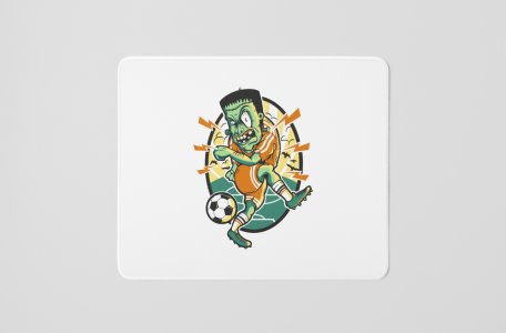 Green Man Playing Football - Printed Animated Mousepads