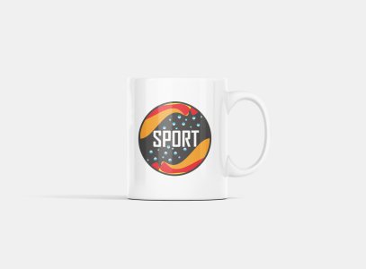 Sport Text In White - Printed Coffee Mugs For Sports Lovers