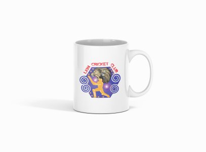 Lion Cricket Club Text In Red - Printed Coffee Mugs For Sports Lovers