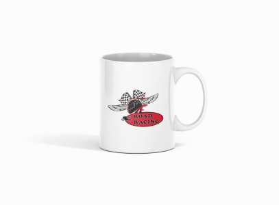 Road Racing (BG Red ) - Printed Coffee Mugs For Sports Lovers