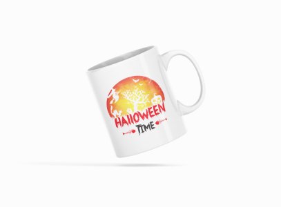 Halloween Time Semi Circle-Fish Bones-Halloween Themed Printed Coffee Mugs