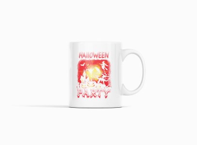 Halloween Party-Tress Evil Pumpkins-Hunted House Inside The Pumpkin -Halloween Themed Printed Coffee Mugs