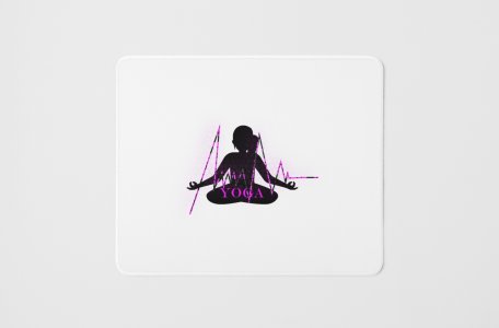 Yoga, curved lines - yoga themed mousepads