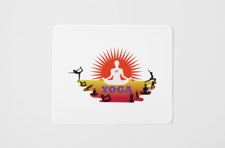 Various yogasan - yoga themed mousepads