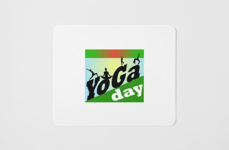Yoga slopping down - yoga themed mousepads