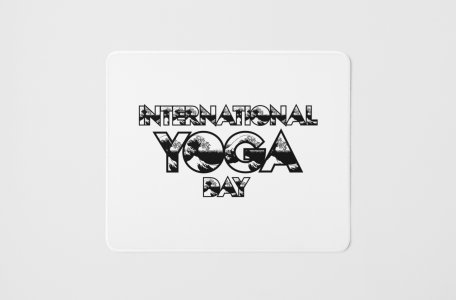 Yoga day, Images in alphabet - yoga themed mousepads