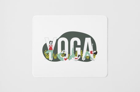 Four girls - yoga themed mousepads
