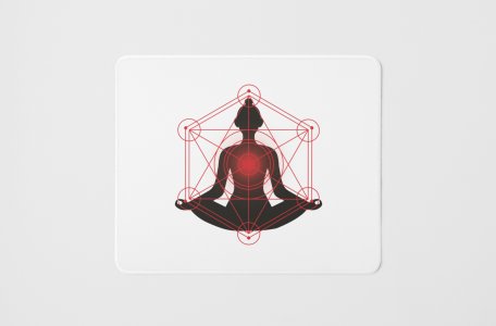Meditating person - yoga themed mousepads