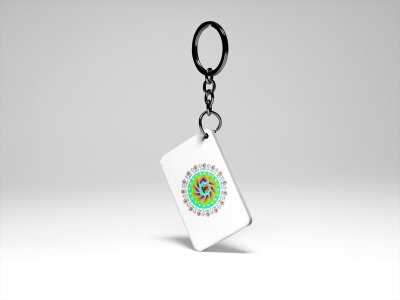Yoga Energy Chakra- Printed Acrylic Keychains(Pack Of 2)