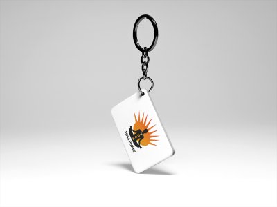 Yoga Power Text In Black - Printed Acrylic Keychains(Pack Of 2)