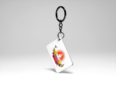 Yoga Positions - Printed Acrylic Keychains(Pack Of 2)