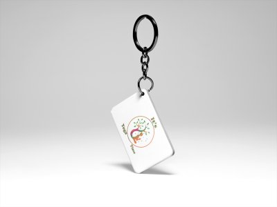 It's Yoga time Brown & Green Text - Printed Acrylic Keychains(Pack Of 2)