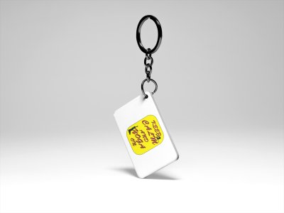 Keep calm and yoga on - Printed Acrylic Keychains(Pack Of 2)