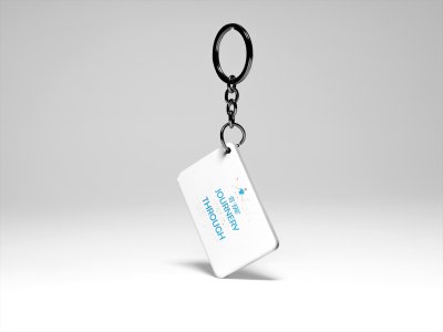 Journey of the self Text - Printed Acrylic Keychains(Pack Of 2)