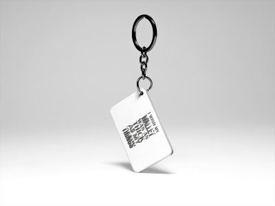 I Wish My Wallet Text In Black - Printed Acrylic Keychains(Pack Of 2)