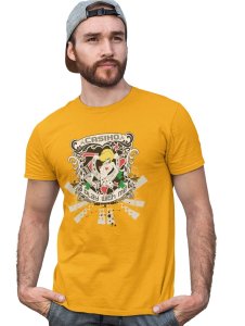 Casino Queen Yellow Round Neck Cotton Half Sleeved T-Shirt with Printed Graphics