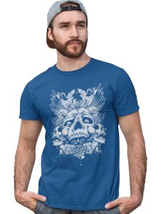 Casino Queen Blue Round Neck Cotton Half Sleeved T-Shirt with Printed Graphics