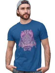 The Cursed Mermaid Blue Round Neck Cotton Half Sleeved T-Shirt with Printed Graphics