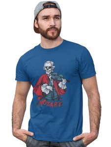 Mozart 35 Blue Round Neck Cotton Half Sleeved T-Shirt with Printed Graphics