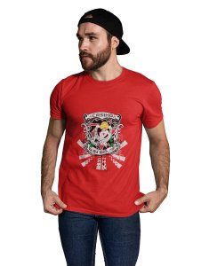The Creepy Clown Red Round Neck Cotton Half Sleeved T-Shirt with Printed Graphics