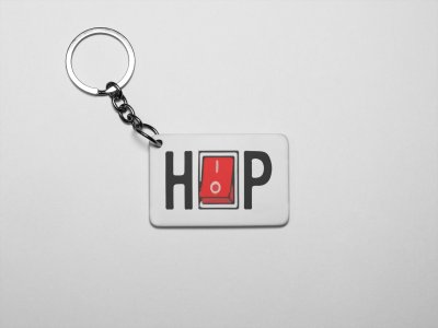 HIP HOP- acryllic printed white keychains/ keyrings for bollywood lover people(Pack Of 2)