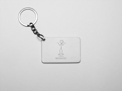 Toh... Mai Naachu?-acryllic printed white keychains/ keyrings for bollywood lover people(Pack Of 2)