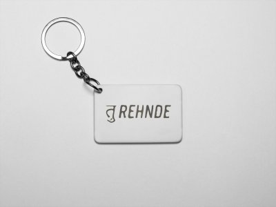 Tu Rehnede-acryllic printed white keychains/ keyrings for bollywood lover people(Pack Of 2)