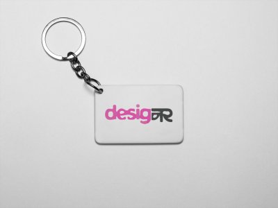 Designer - acryllic printed white keychains/ keyrings for bollywood lover people(Pack Of 2)