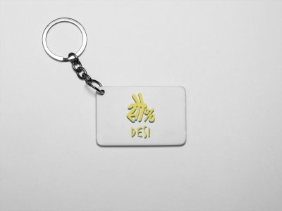 100 desi acryllic printed white keychains/ keyrings for bollywood lover people(Pack Of 2)
