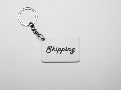 Skipping acryllic printed white keychains/ keyrings for bollywood lover people(Pack Of 2)