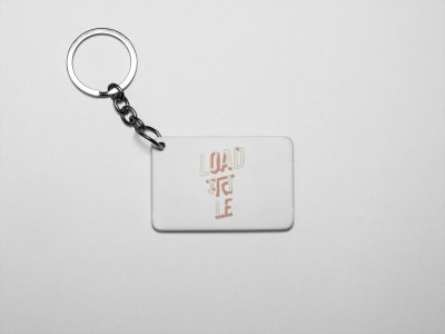 Load Mat Le acryllic printed white keychains/ keyrings for bollywood lover people(Pack Of 2)