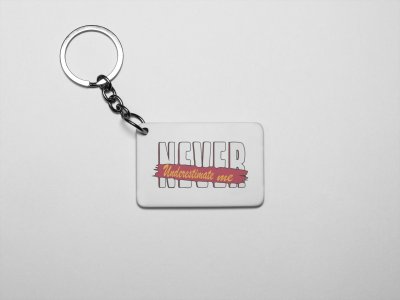 Never acryllic printed white keychains/ keyrings for bollywood lover people(Pack Of 2)