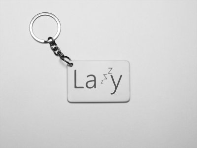 Lazy acryllic printed white keychains/ keyrings for bollywood lover people(Pack Of 2)