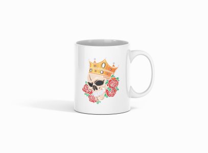 Skull king - animation themed printed ceramic white coffee and tea mugs/ cups for animation lovers