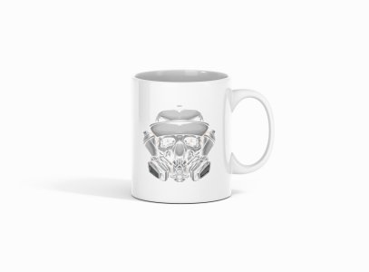 Iron skull - animation themed printed ceramic white coffee and tea mugs/ cups for animation lovers