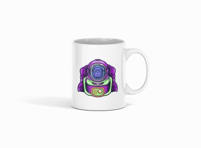 Chimpanzee astronaut - animation themed printed ceramic white coffee and tea mugs/ cups for animation lovers