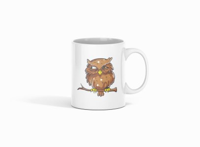 Owl - animation themed printed ceramic white coffee and tea mugs/ cups for animation lovers