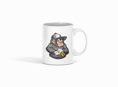 Agent Chimpanzee - animation themed printed ceramic white coffee and tea mugs/ cups for animation lovers