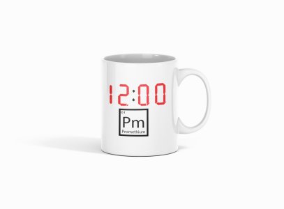 12:00 pm  - formula themed printed ceramic white coffee and tea mugs/ cups for maths lovers