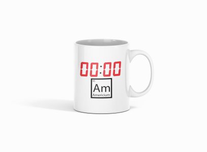 Zero:Zero Am  - formula themed printed ceramic white coffee and tea mugs/ cups for maths lovers